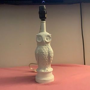 White Ceramic Owl Lamp
